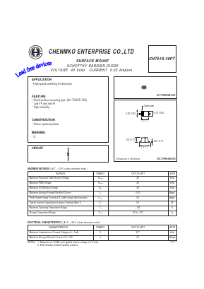 CH751S-40PT Datasheet PDF CHENMKO CO., LTD.