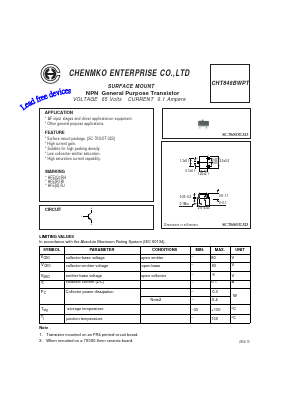 CHT846BWPT Datasheet PDF CHENMKO CO., LTD.