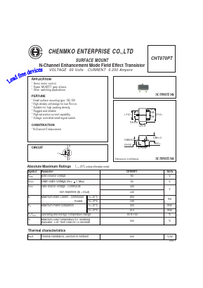 CHT870PT Datasheet PDF CHENMKO CO., LTD.