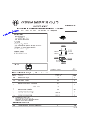 CHM8811JPT Datasheet PDF CHENMKO CO., LTD.