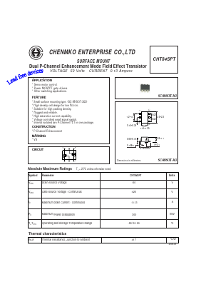 CHT84SPT Datasheet PDF CHENMKO CO., LTD.