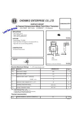 CHM02N6GPAPT Datasheet PDF CHENMKO CO., LTD.