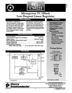 CS8221YDFR8 Datasheet PDF Cherry semiconductor