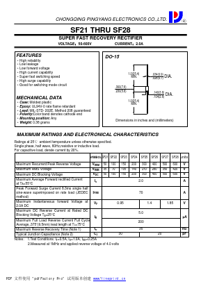 SF21_ Datasheet PDF CHONGQING PINGYANG ELECTRONICS CO.,LTD