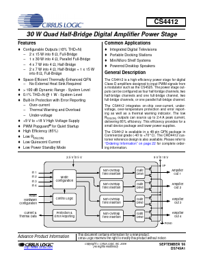 CS4412-CNZR Datasheet PDF Cirrus Logic