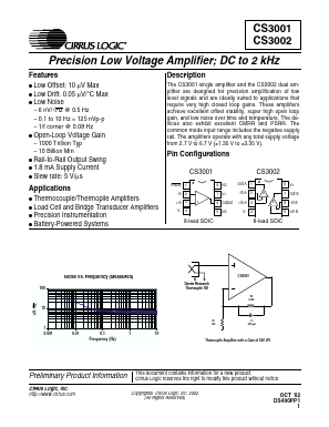 CS3002 Datasheet PDF Cirrus Logic
