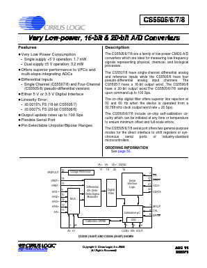 CS5506-BSZ Datasheet PDF Cirrus Logic