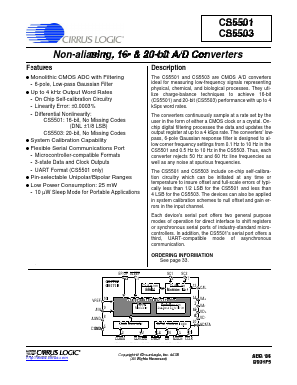 CS5503-BS Datasheet PDF Cirrus Logic