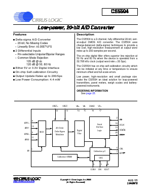 CS5504-BS Datasheet PDF Cirrus Logic