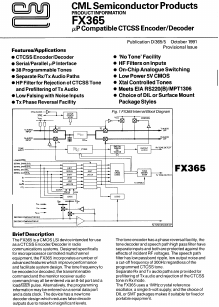 FX365LG Datasheet PDF CML Microsystems Plc
