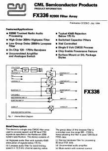 FX336 Datasheet PDF CML Microsystems Plc