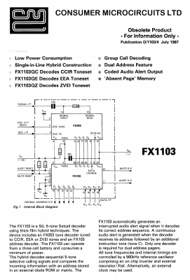FX1103QC Datasheet PDF CML Microcircuits