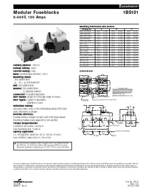 1BS101 Datasheet PDF Cooper Bussmann, Inc.