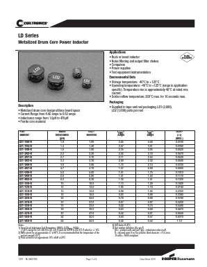 LD1-1R0-R Datasheet PDF Cooper Bussmann, Inc.