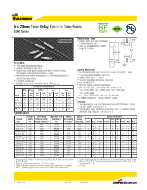 S505-2-R Datasheet PDF Cooper Bussmann, Inc.