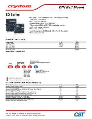 ED24D3R Datasheet PDF Crydom Inc.,