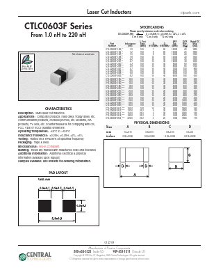 CTLC0603F-15N Datasheet PDF Central Technologies