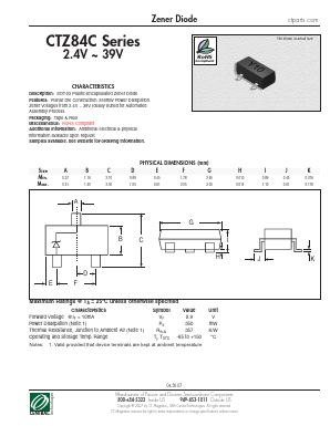 CTZ84C30 Datasheet PDF Central Technologies