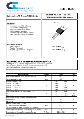 S30U150CT Datasheet PDF Compact Technology Corp.