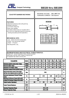 SB350 Datasheet PDF Compact Technology Corp.
