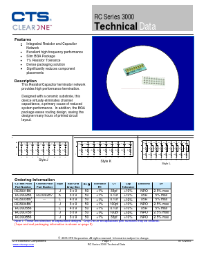 RC3007B6 Datasheet PDF CTS Corporation