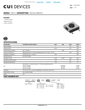 TS07-667-37-BK-260-SMT-TR Datasheet PDF CUI INC