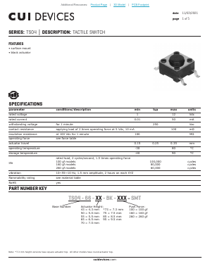 TS04-66-73-BK-260-SMT Datasheet PDF CUI INC