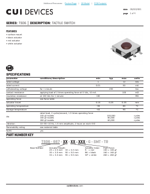 TS06-667-55-BK-160-G-SMT-TR Datasheet PDF CUI INC