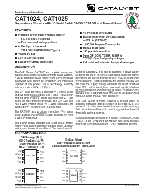 CAT1024RD4E-30TE13 Datasheet PDF Catalyst Semiconductor => Onsemi