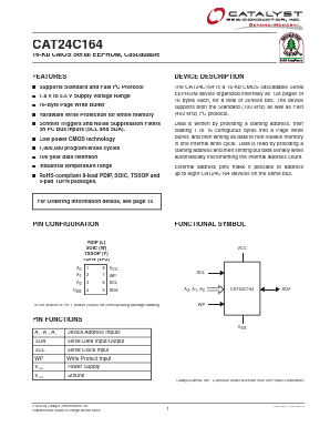CAT24C164WI-G Datasheet PDF Catalyst Semiconductor => Onsemi