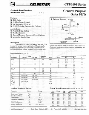 CFB0101-G2 Datasheet PDF Celeritek, Inc.