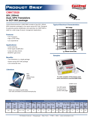 CMKT3920 Datasheet PDF Central Semiconductor