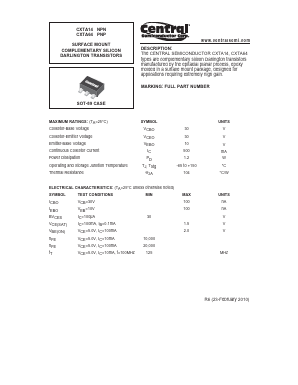 CXTA64 Datasheet PDF Central Semiconductor