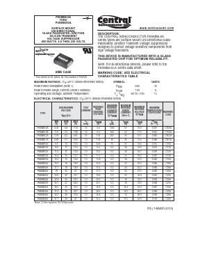 P6SMB9.1CA Datasheet PDF Central Semiconductor