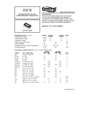 CZT3904TR Datasheet PDF Central Semiconductor