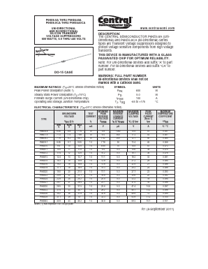 P6KE100CA Datasheet PDF Central Semiconductor