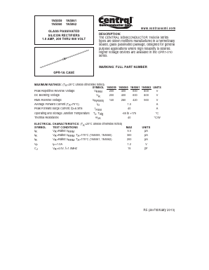 1N5061 Datasheet PDF Central Semiconductor