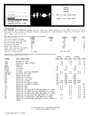 2N5961 Datasheet PDF Central Semiconductor