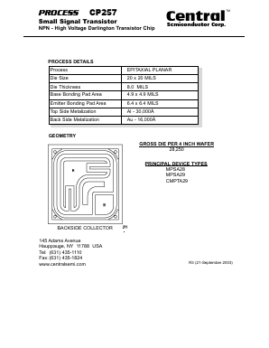 CP257 Datasheet PDF Central Semiconductor