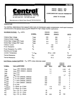 2N6432 Datasheet PDF Central Semiconductor