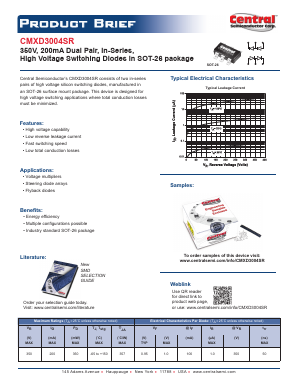CMXD3004SR_ Datasheet PDF Central Semiconductor