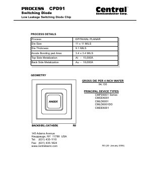 CPD91 Datasheet PDF Central Semiconductor