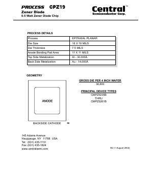 CPZ19 Datasheet PDF Central Semiconductor