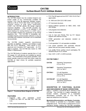 CH1788-3ET Datasheet PDF Cermetek Microelectronics