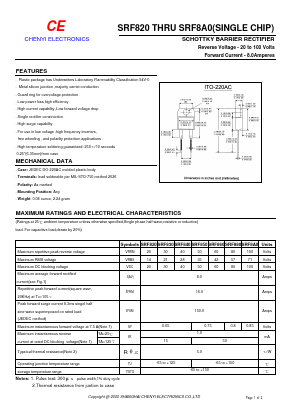 SRF840 Datasheet PDF CHENG-YI ELECTRONIC CO., LTD.