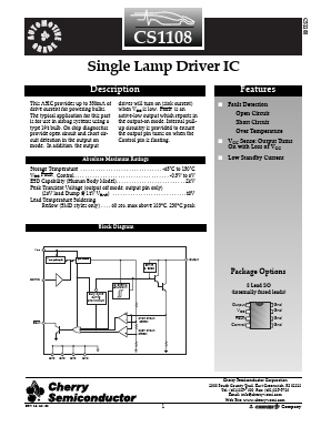 CS1108EDF8 Datasheet PDF Cherry semiconductor