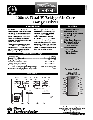 CS3750 Datasheet PDF Cherry semiconductor
