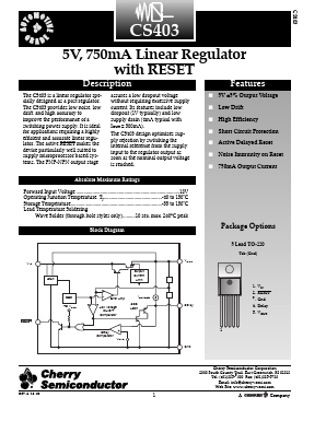 CS403 Datasheet PDF Cherry semiconductor