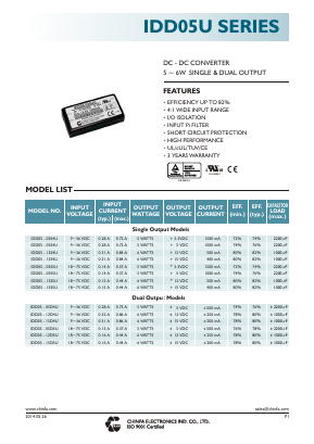 IDD05U Datasheet PDF CHINFA ELECTRONICS