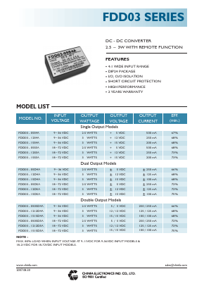 FDD03-05D5A Datasheet PDF CHINFA ELECTRONICS